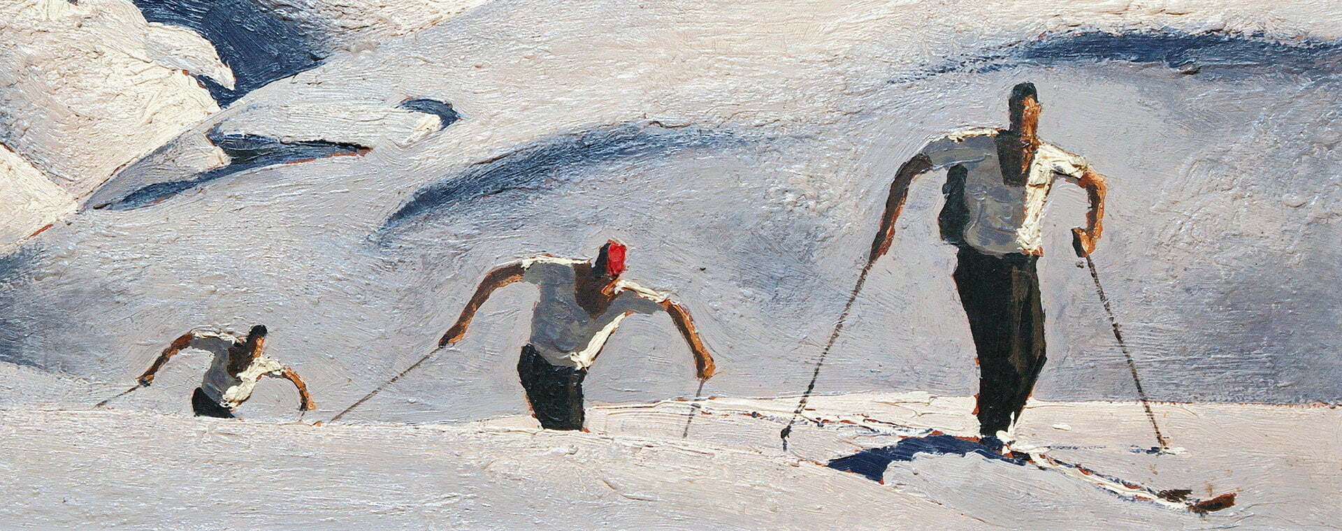 Ascent of Skiers (detail)