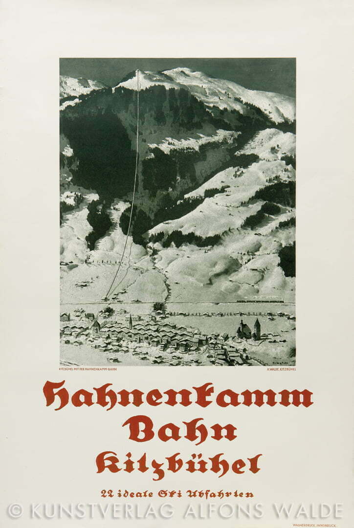 Plakat Hahnenkamm-Bahn / Kitzbühel