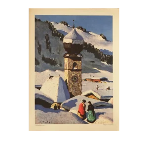 Antiquarischer Druck des Original Gemäldes von Alfons Walde