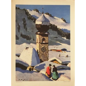 Antiquarischer Druck des Original Gemäldes von Alfons Walde