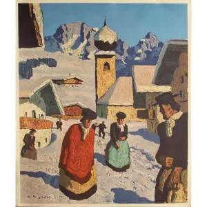 Antiquarischer Druck des Original Gemäldes von Alfons Walde