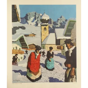 Antiquarischer Druck des Original Gemäldes von Alfons Walde