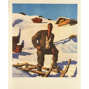 Antiquarischer Druck des Original Gemäldes von Alfons Walde