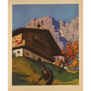 Antiquarischer Druck des Original Gemäldes von Alfons Walde