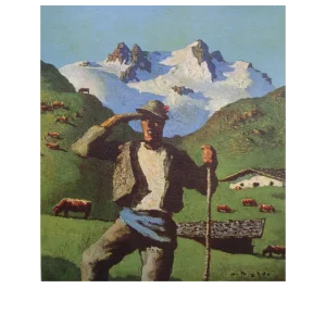 Antiquarischer Druck des Original Gemäldes von Alfons Walde