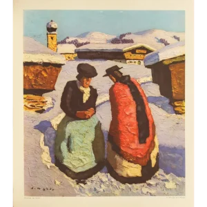 Antiquarischer Druck des Original Gemäldes von Alfons Walde