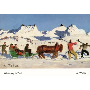 Klappkarte mit einem Motiv von Alfons Walde