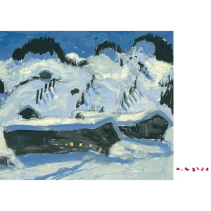 Klappkarte mit einem Motiv von Alfons Walde