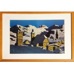 Gerahmter Kunstdruck mit einem Motiv von Alfons Walde