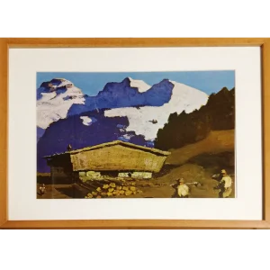Gerahmter Kunstdruck mit einem Motiv von Alfons Walde