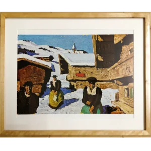 Gerahmter Kunstdruck mit einem Motiv von Alfons Walde