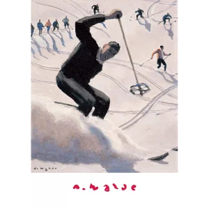 Postkarte mit Alfons Walde Motiv "Kristiania / Der Schwung"