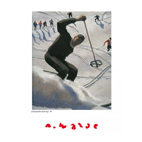 Plakat mit Alfons Walde Motiv "Kristiania/Der Schwung"