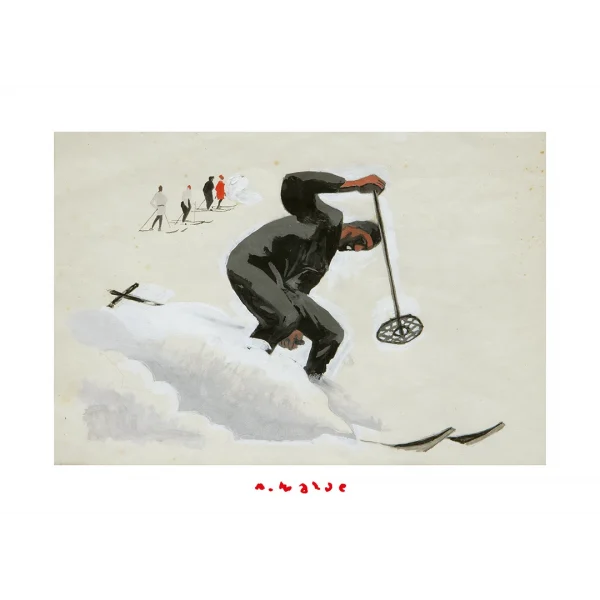 Plakat mit Alfons Walde Motiv "Der Schwung"