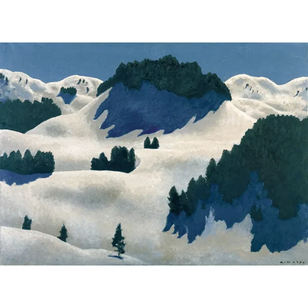 Winterlandschaft, Kunstdruck auf Leinwand