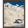 Almen im Schnee, Kunstdruck auf Leinwand, gerahmt mit Guggenheim Leiste