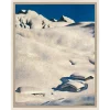Almen im Schnee, Kunstdruck auf Leinwand, gerahmt mit Guggenheim Leiste