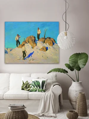 Gipfelrast am Pengelstein, Kunstdruck auf Leinwand nach Maß
