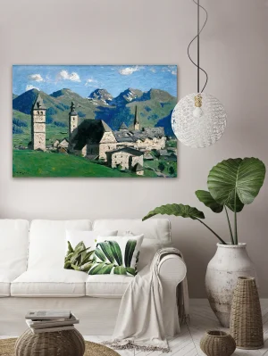 Kitzbühel im Sommer, Kunstdruck auf Leinwand nach Maß