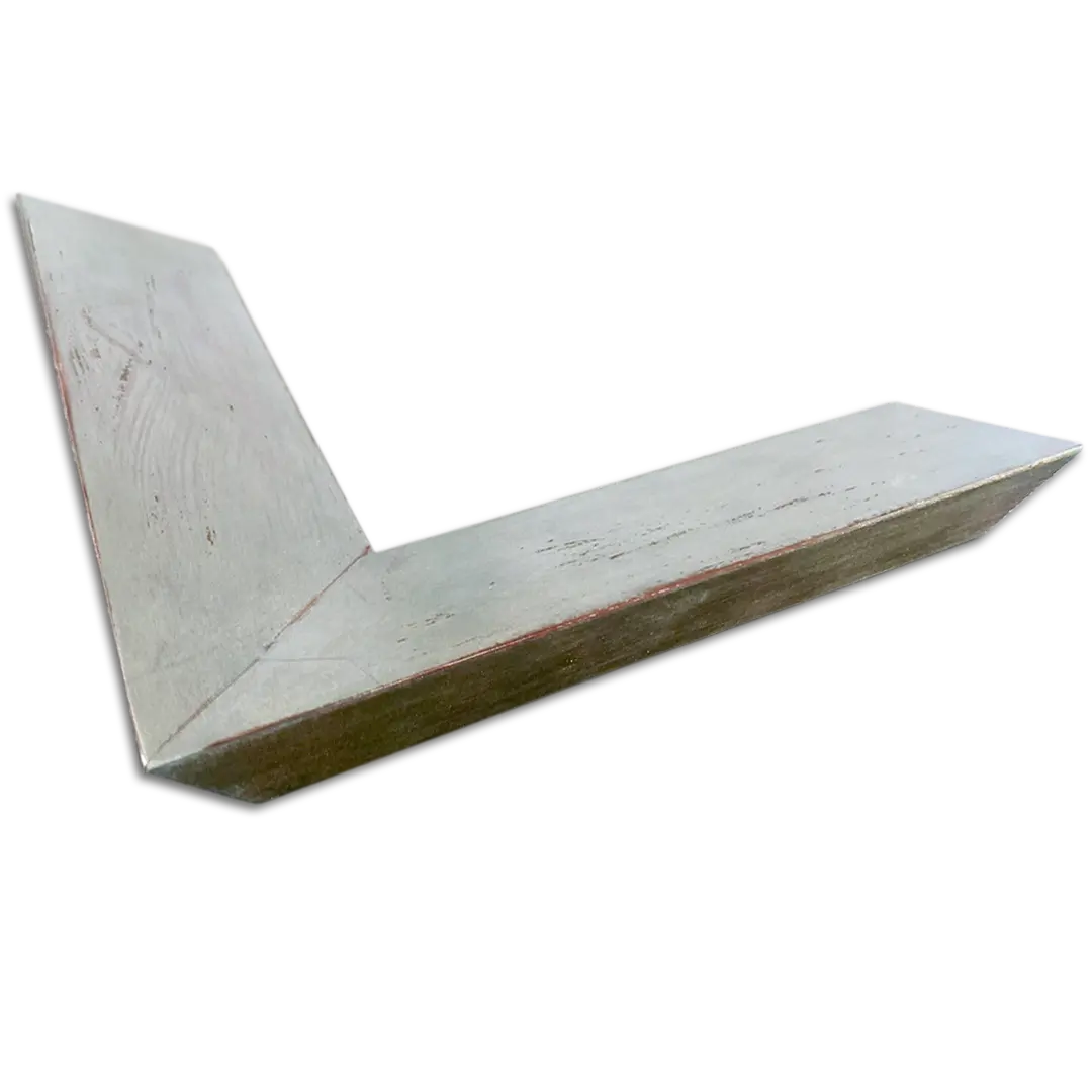 Original Alfons Walde Rahmen, Schrägleiste, 6cm Breite, Zinn-Anstrich